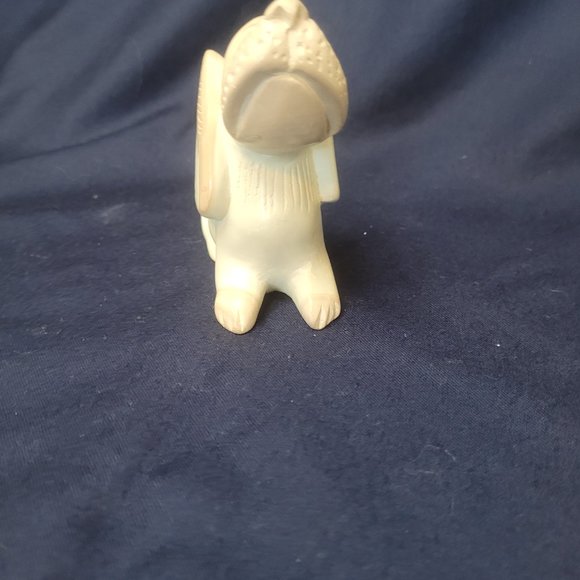 Dog Figurine Soapstone Laying Long Ears Stone - Picture 3 of 10